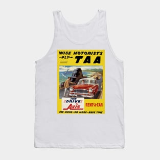 Vintage Travel Poster Wise Motorists Fly TAA Australia Tank Top